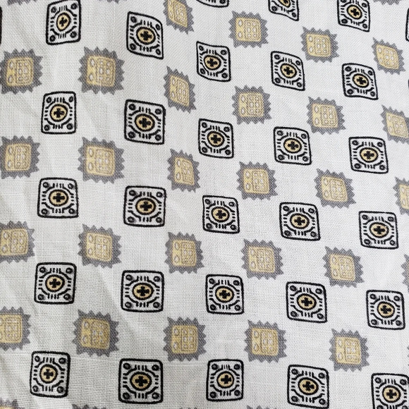 Brian Brothers 100% Linen Button Front Casual Brown & Beige Mens Shirt S… - Picture 5 of 10